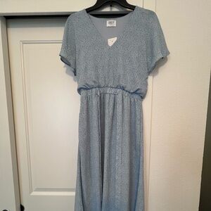 Sienna Sky Blue V-Neck Dress